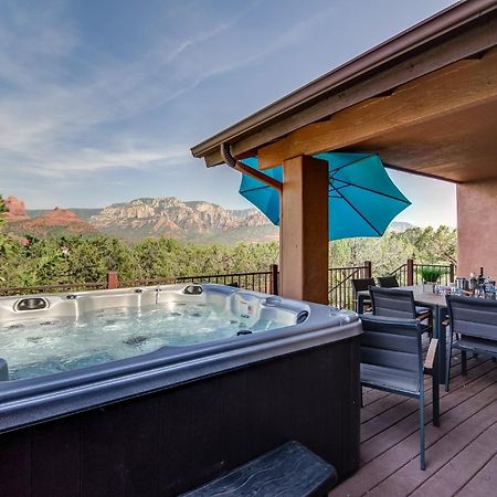 Sedona Dream Estate Offers Elevated Red Rock Views From Deck & Hot Tub Serene, Outdoor Fun! Villa Exterior photo