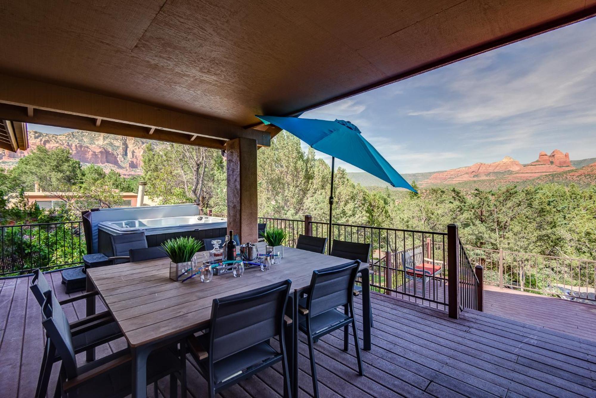 Sedona Dream Estate Offers Elevated Red Rock Views From Deck & Hot Tub Serene, Outdoor Fun! Villa Exterior photo